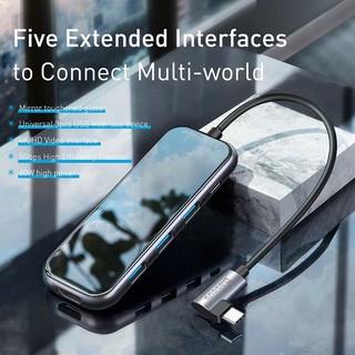 Hub chuyển đa năng Baseus 5 in 1 (Type-C to USB3.0+HDMI+PD)