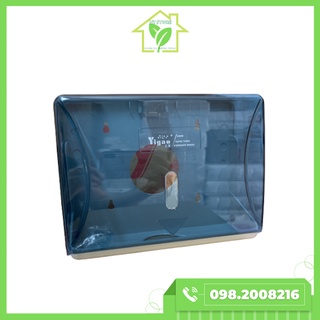 Hộp đựng giấy lau tay Yigao gắn tường nhựa ABS hai màu trắng xanh
