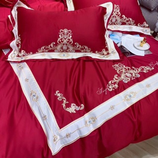 Set chăn ga lụa  thêu mới nhất, hàng 7 món cao cấp