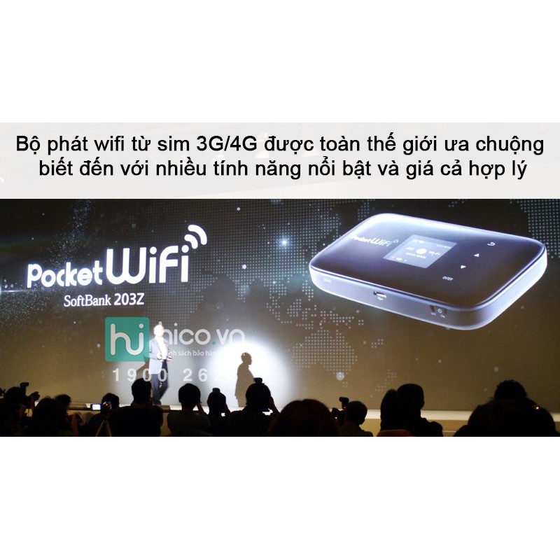 ZTE Pocket Wifi GL09P 203Z Bộ phát wifi Từ Sim 3G 4G Nhật Bản Kiêm Pin Sạc Dự Phòng