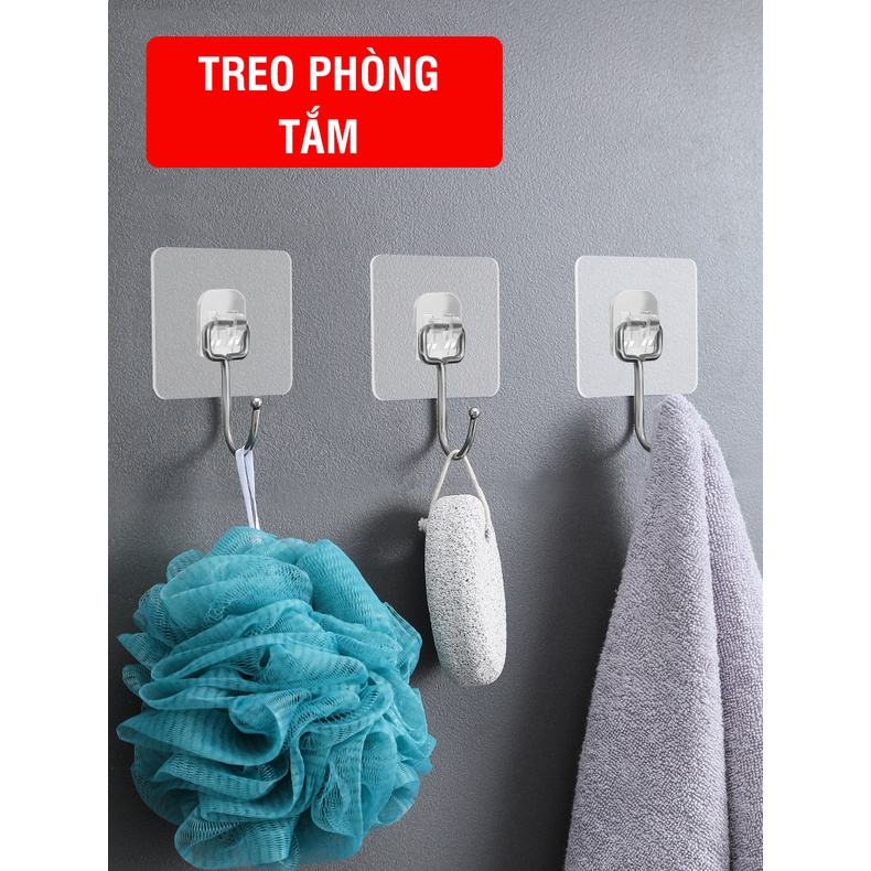 Móc dính tường mẫu mới nhất chịu lực 5kg móc dán tường siêu dính treo đồ