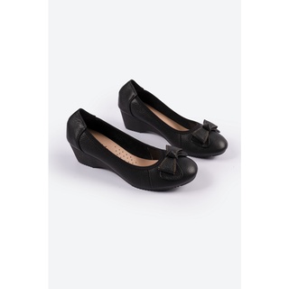 Giày Búp Bê Đế Xuồng Da Bò Thật Mũi Tròn  402 - Cao 5p