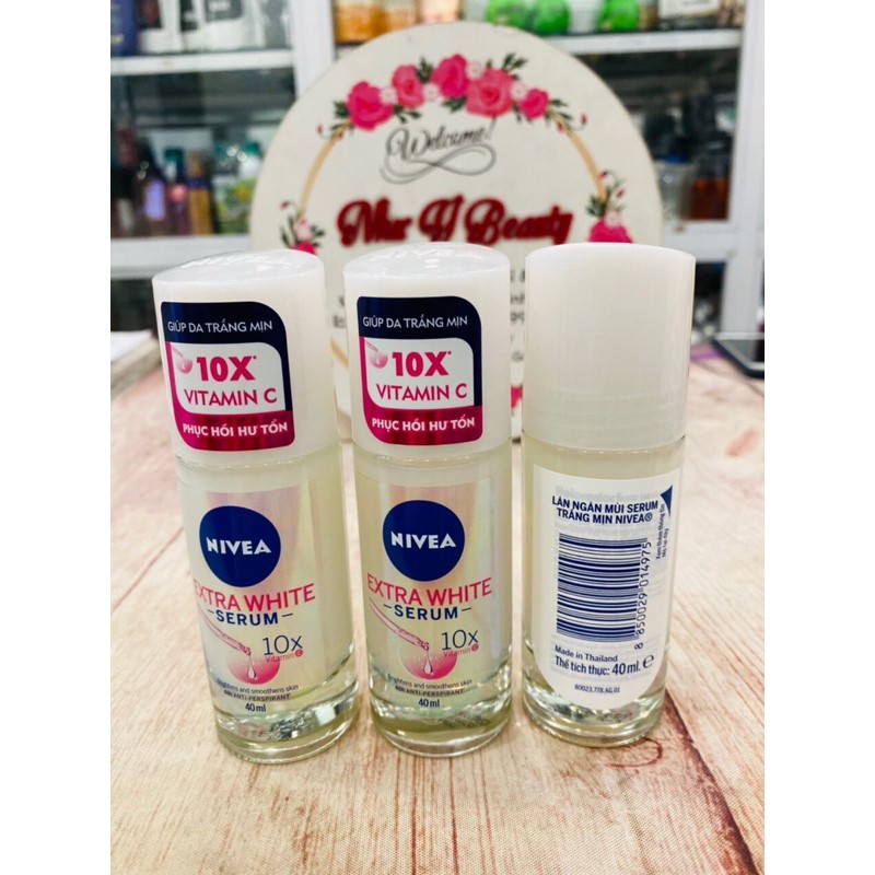 Lăn Khử Mùi Trắng Da Nivea Extra White Serum 10X Vitamin C 40ml