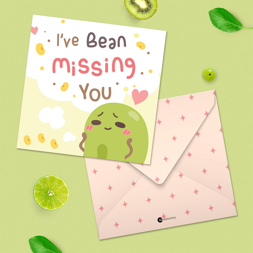 Thiệp tình yêu, valentine, tỏ tình cặp đôi SDstationery Fruity 12x12 minh họa trái cây dễ thương cute tiếng Anh vui nhộn
