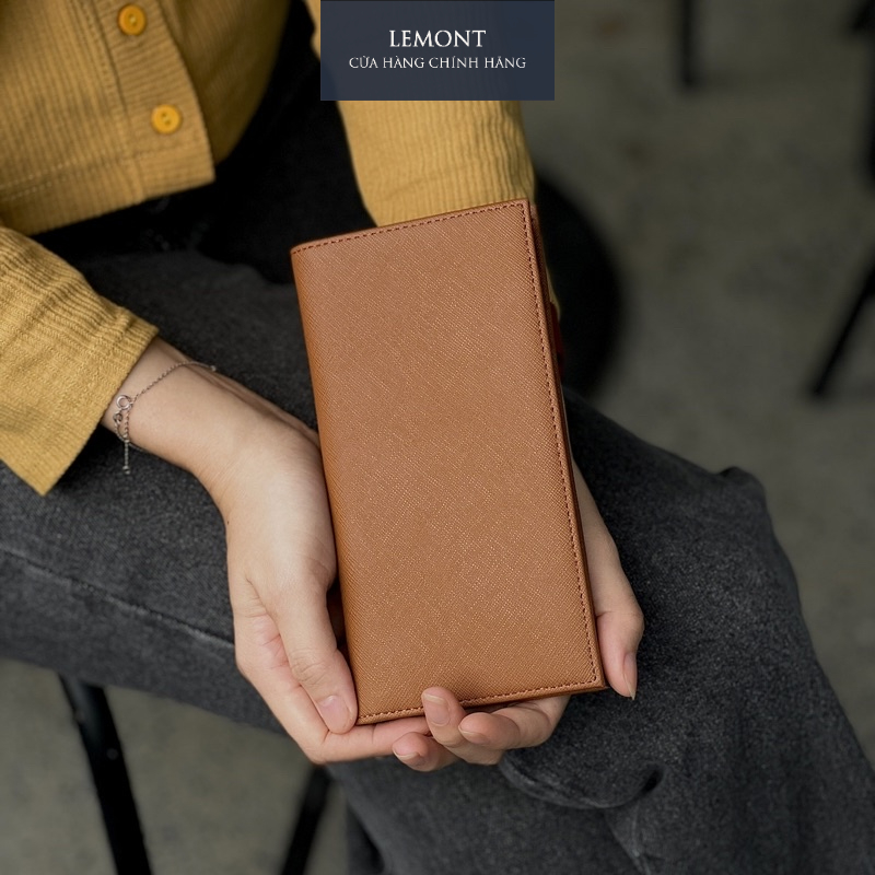 Ví dài da bò thật Flatie, đựng vừa túi quần - Thiết kế chính hãng từ Lemont.