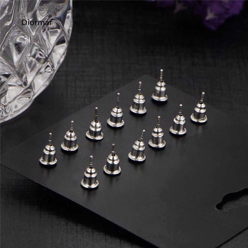Set 6 đôi khuyên tai đính đá Zircon thời trang đơn giản sang trọng