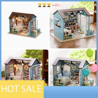 Mô hình nhà búp bê bằng gỗ diy sn9f