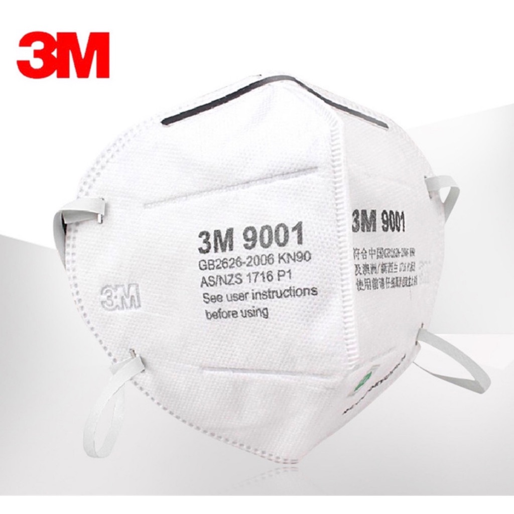 Khẩu Trang 3M 9001 Lọc Bụi Bảo Vệ Hô Hấp đạt chuẩn N90, màu trắng Vải không dệt - Modife Shop