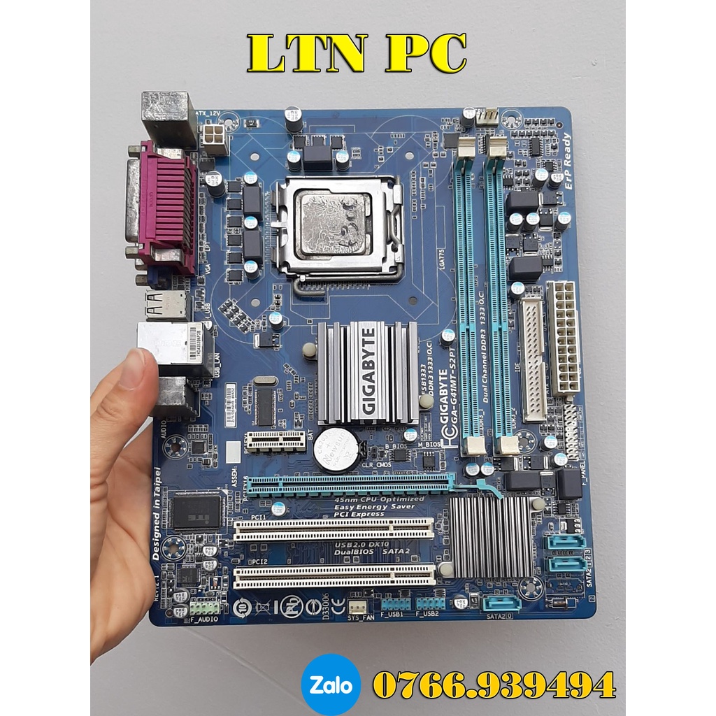 Main G41 chạy ram DDR3 hàng chính hãng được bảo hành 1 tháng, có kèm chắn main  đầy đủ.