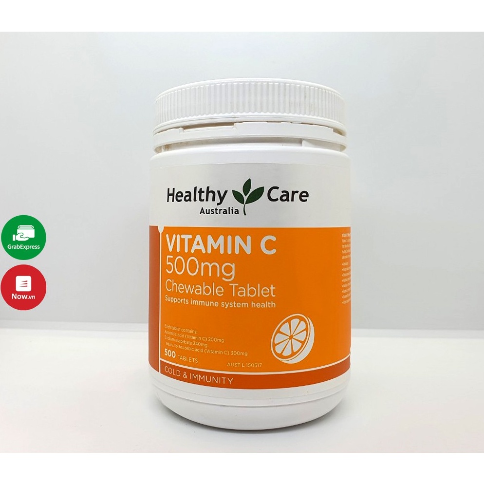 Vitamin C heathy Care 500mg - Úc: 500v - Tăng cường đề kháng , khỏe mạnh hơn