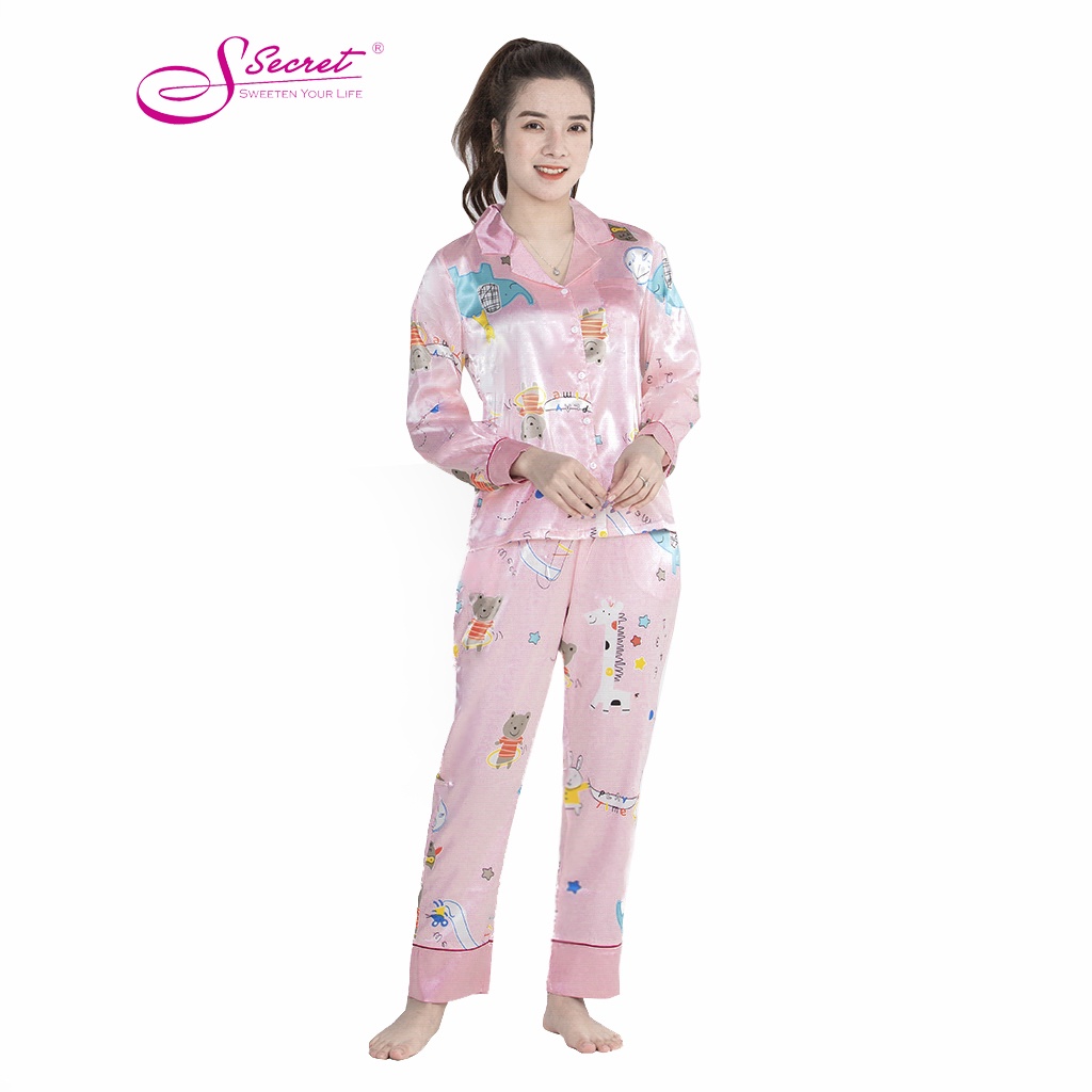 [Mã LT50 giảm 50K đơn 150K] Đồ bộ mặc nhà ngủ nữ pijama dài tay Sweeten your life TGLUAHINH | WebRaoVat - webraovat.net.vn