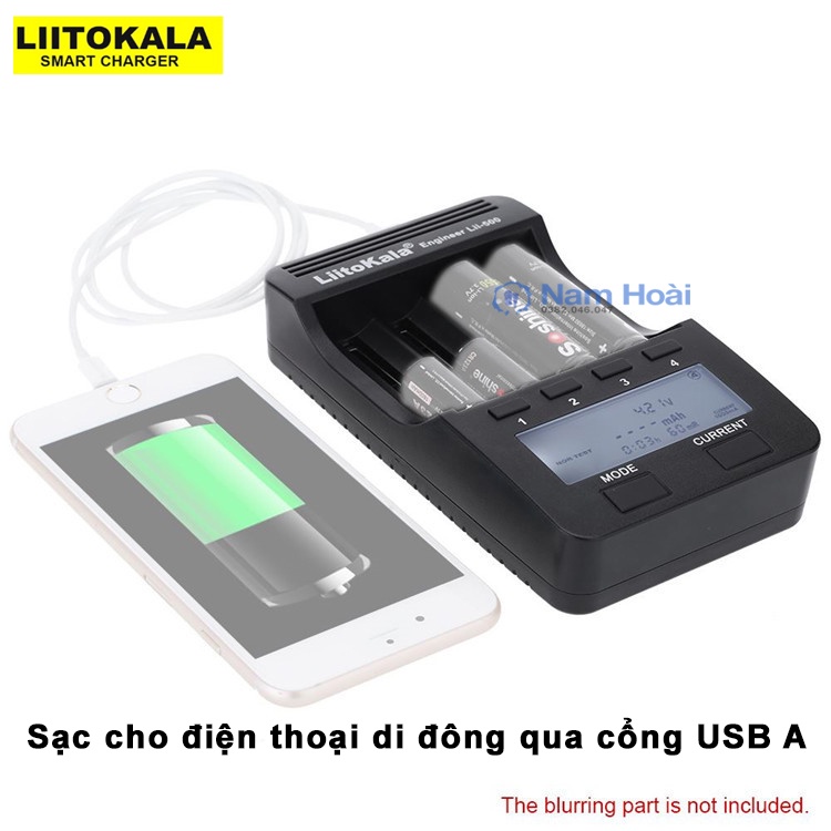 Bộ Sạc Và Test Pin Đa Năng Liitokala Lii-500 Dùng cho pin AA, AAA, 18650, 32650 (1.2V, 3.2V, 3.6V...) Chính Hãng 100%