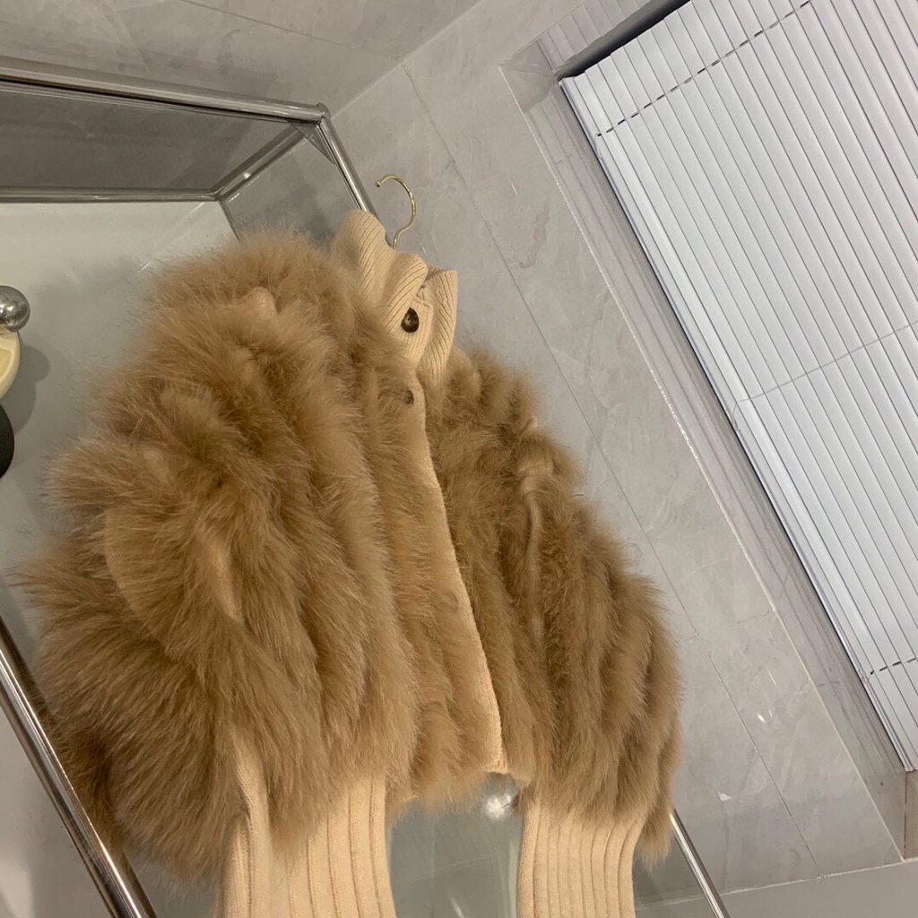 Áo khoác lông nữ thời trang cao cấp Fendi FD phong cách sang trọng