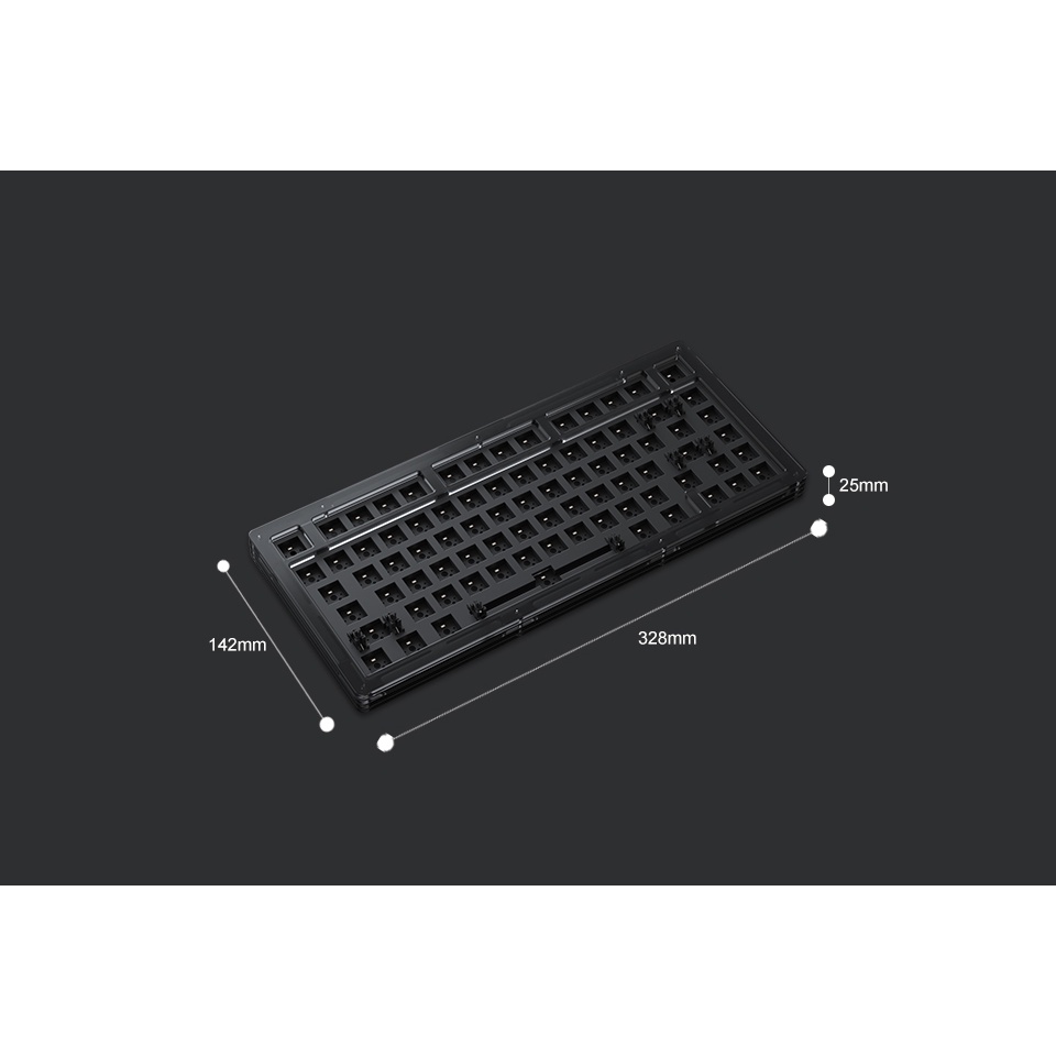 Bộ kit phím cơ AKKO ACR75 White/ Black RGB/ Hotswap/ Gasket Mount Bảo hành 12 tháng