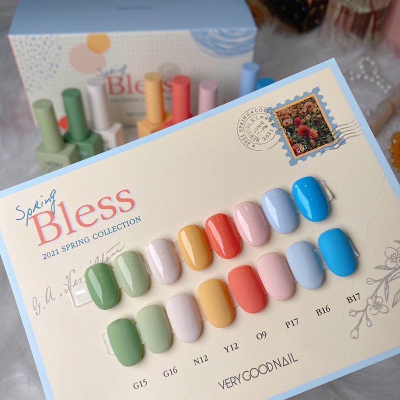 Sơn very good nail chính hãng hàn quốc set bless 2021