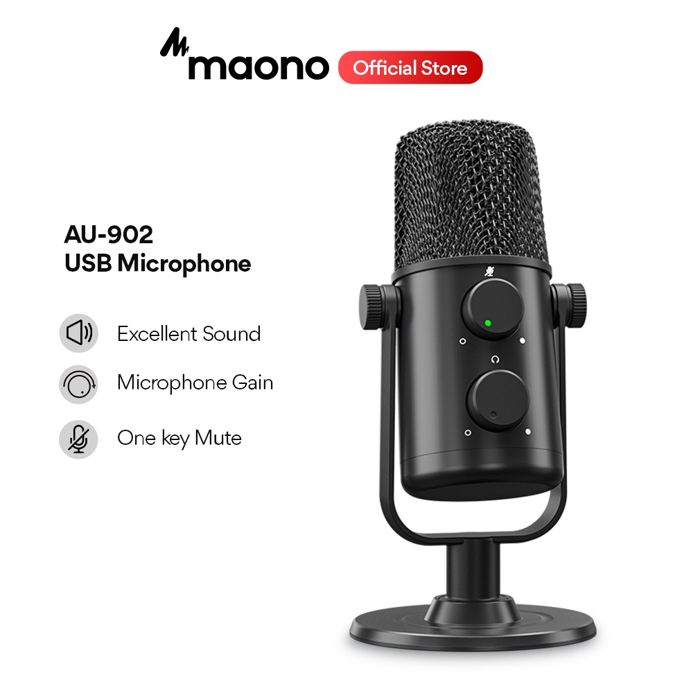 Bộ micro ghi âm usb MAONO AU-902 để bàn cho studio live máy tính xách tay pc