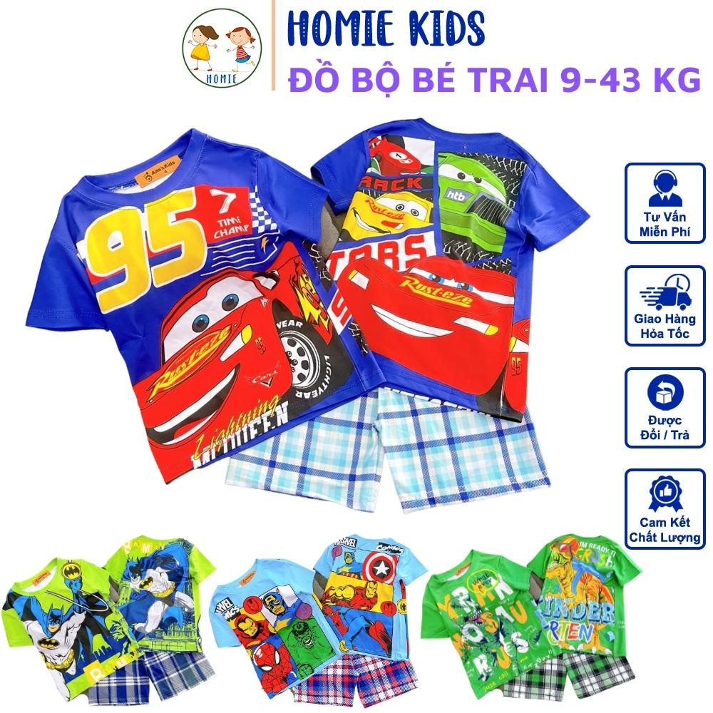 Quần Áo Bé Trai Set Đồ Bộ Thun Lạnh 3D Cho Trẻ Em Size Nhí Đại 9-43 Kg In Hoạt Hình Game Hot Trend Homie Kids