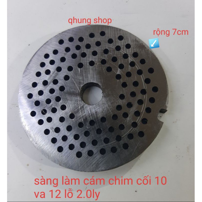 Xàng làm cám chim bằng thép cối 12 lỗ 2.0ly làm cám chim chào mào chòe vv