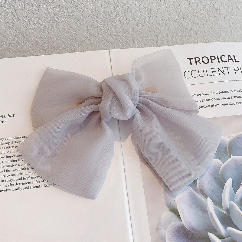 Kẹp tóc vải thắt nơ thanh lịch xinh xắn