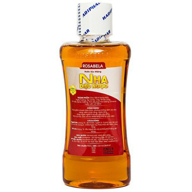 Nước súc miệng thảo dược NHA DIỆU NGỌC 200ml