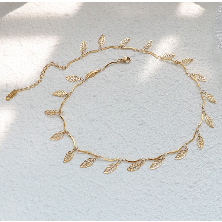 Dây Chuyền Lá Tua Rua Titan Ko Han Rỉ TT 3967