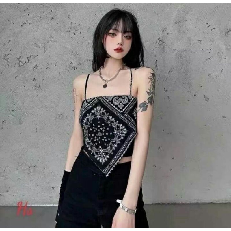 Áo 2 dây thổ cẩm