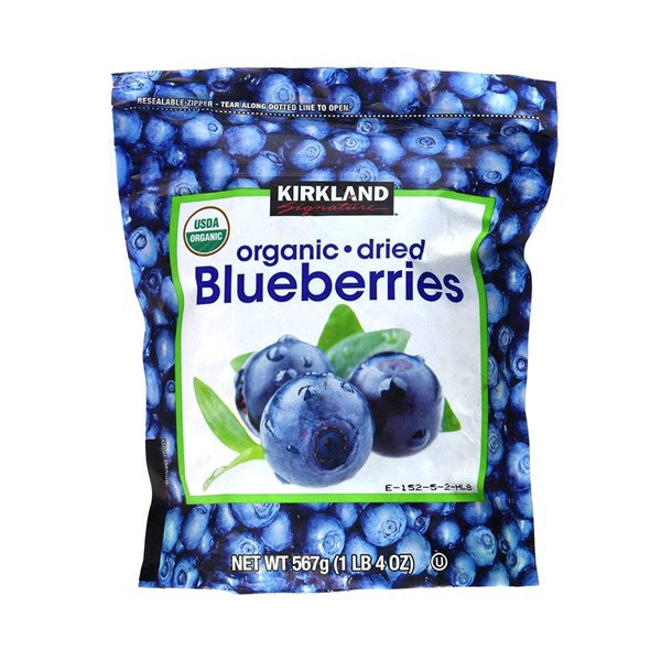 Việt Quất sấy khô Kirkland Signature Organic Dried Blueberries 567g