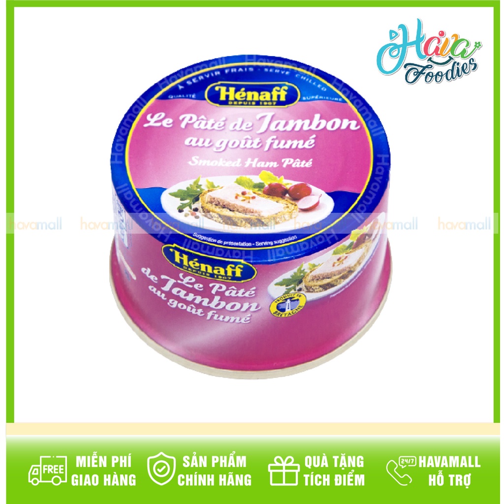 [HÀNG CHÍNH HÃNG] Pate Thịt Đùi Heo Xông Khói Hénaff 130gr – Smoked Ham Pate