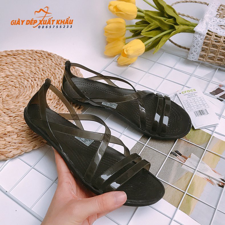 Sandal Cross Nữ Isabella Strappy Màu Đen