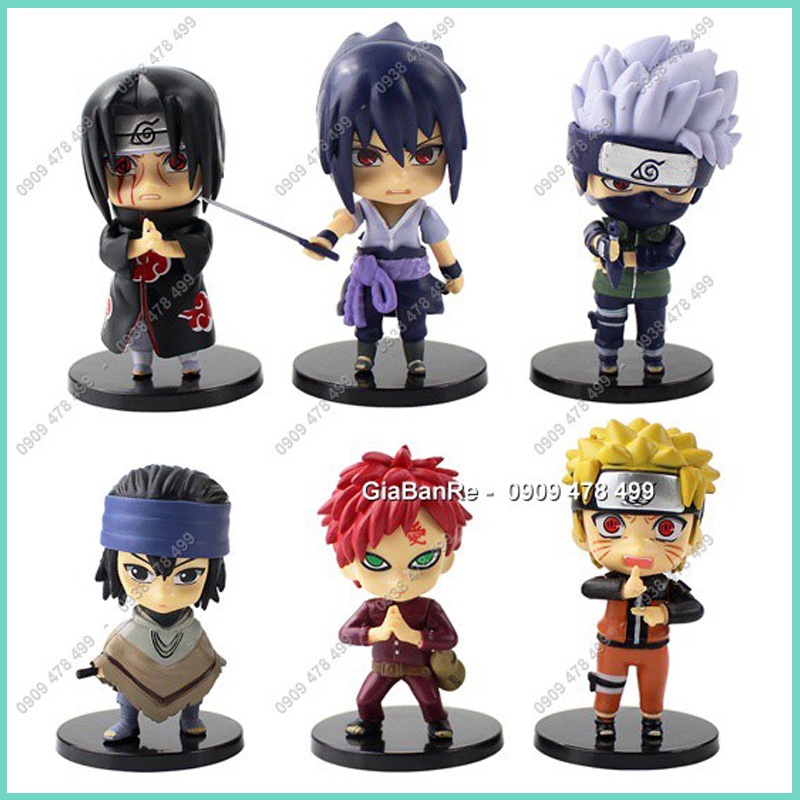 BỘ MÔ HÌNH 6 NHÂN VẬT NARUTO DẠNG CHIPI - 7945