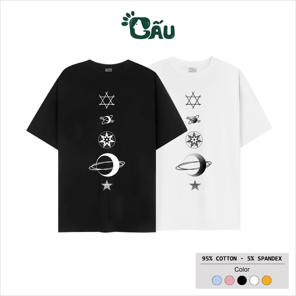 Áo thun tay lỡ Gấu 194 Unisex from rộng phong cách Local Brand Ulzzang vải coton cao cấp dày dặn, co dãn - Vệ Tinh