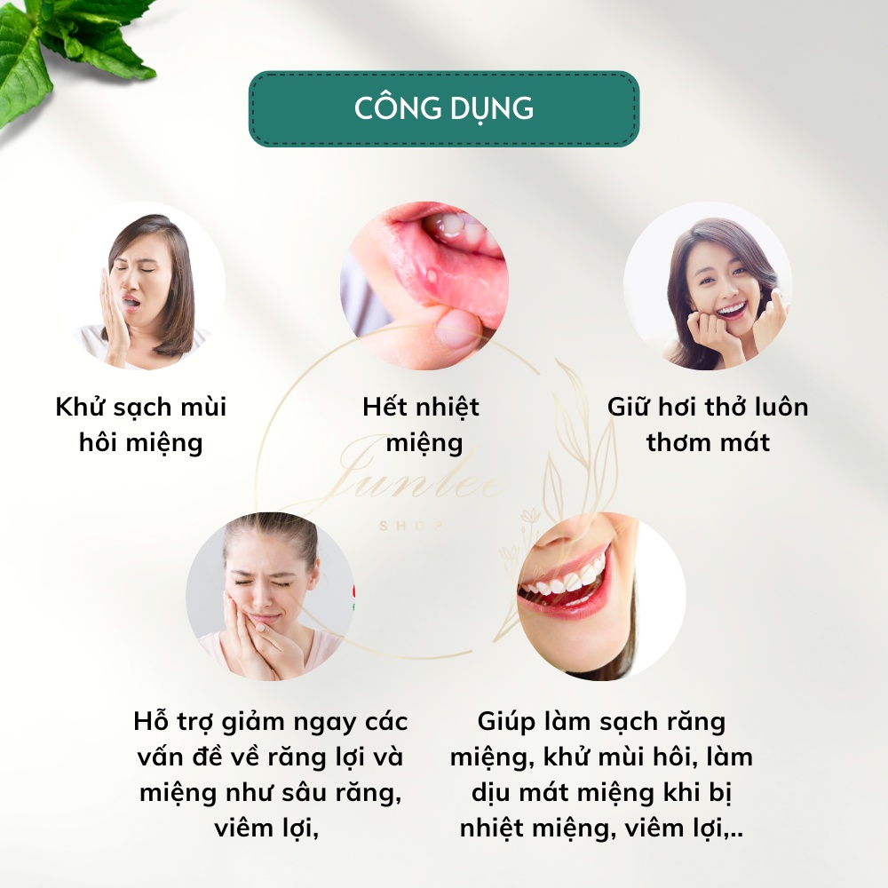 Tinh dầu răng miệng inod huyền phi  thơm miệng khử mùi hôi giảm nhiệt miệng ngừa sâu răng - junleelàmđẹpchínhhãng