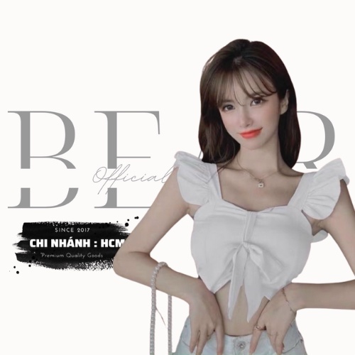 ÁO CROPTOP KIỂU NỮ CÁNH TIÊN CÓ MÚT - Nơ Ngực - AK0024 | bear.story