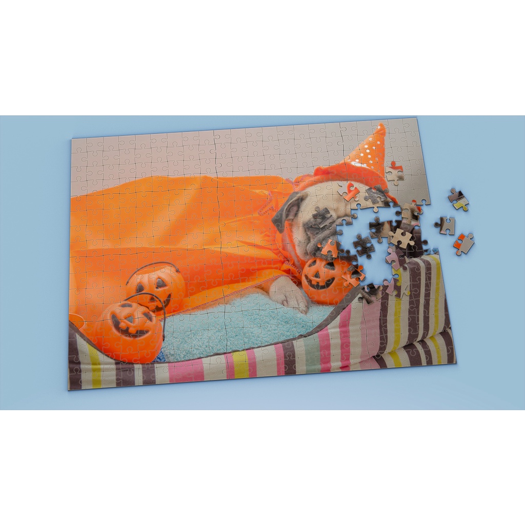 Tranh ghép hình PUG - Mẫu 2 - Nhận in theo yêu cầu