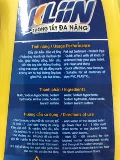 THÔNG TẨY ĐA NĂNG KLIIN
