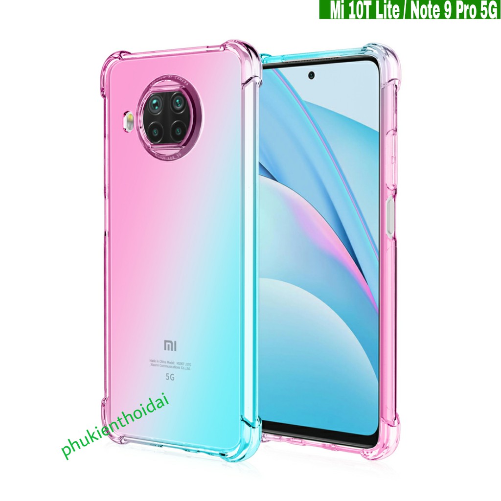 ỐP LƯNG REDMI NOTE 9 PRO 5G / MI 10T LITE DÙNG CHUNG DẺO ĐA SẮC LỒI 4 GÓC CHỐNG Ố VÀNG