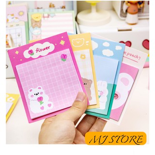 Giấy note cute - 125 tờ (set 5 xấp) - mjstore