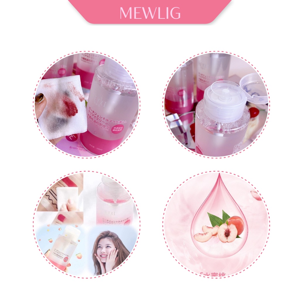 Nước tẩy trang cho da dầu và da nhạy cảm Heyxi hương đào nội địa trung 300ml