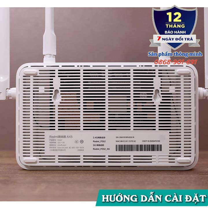 Bộ phát Wifi Router Xiaomi Redmi AX1800 - AX3000 băng tần kép - Wifi 6 3000Mbps - hỗ trợ Mesh - kết nối 128 thiết bị