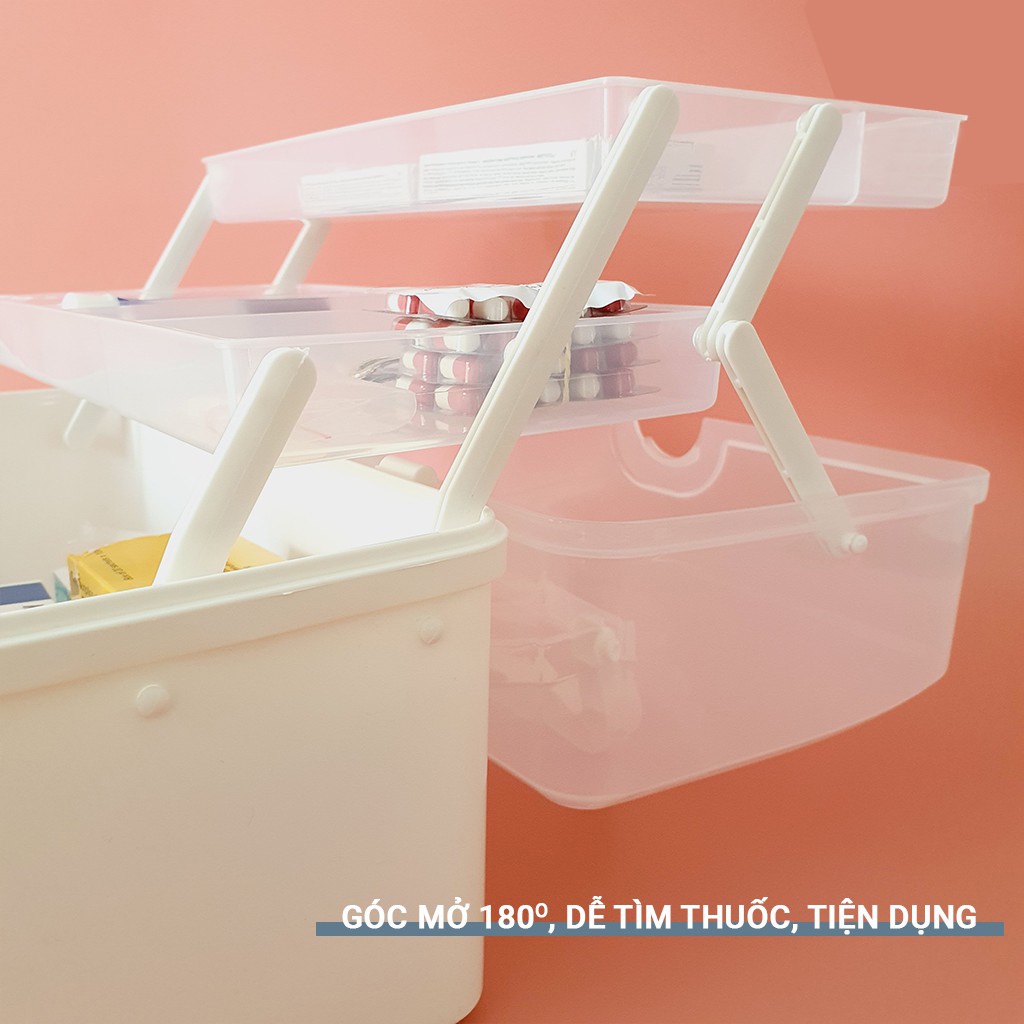 HỘP ĐỰNG THUỐC VẬT TƯ Y TẾ 3 TẦNG 7L và 12L NHỰA ABS SIÊU AN TOÀN TIỆN LỢI( BẢO HÀNH 1 NĂM )