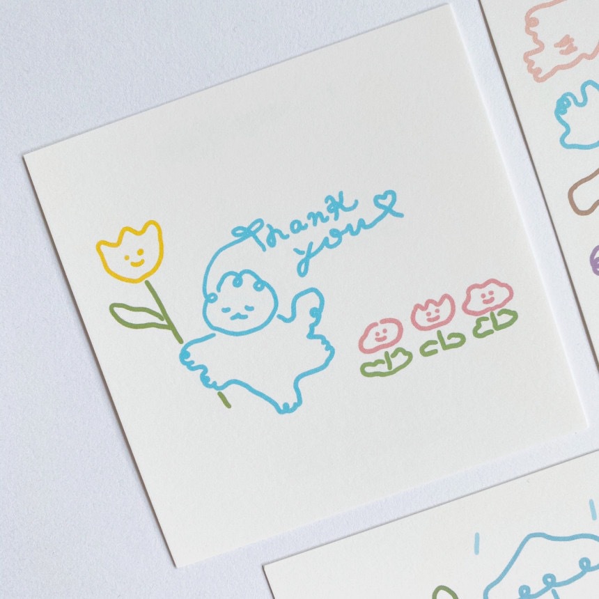 Thẻ và phong bì in chữ họa tiết chúc mừng