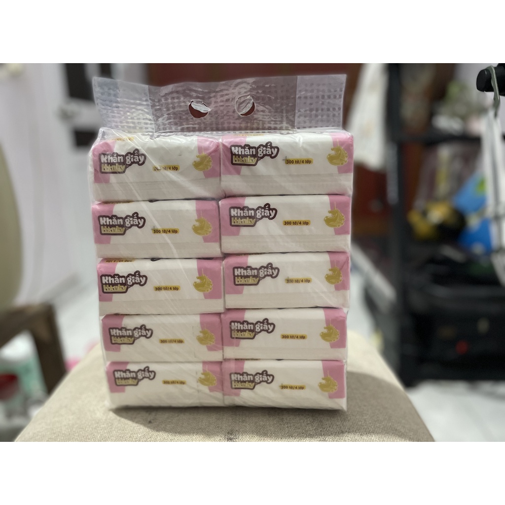 Giấy ăn 5 lớp Hanky,khăn giấy ăn 5 lớp hanky siêu dai mềm mại chính hãng.