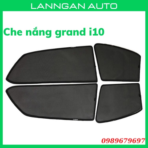 Rèm che nắng ô tô Hyundai Grand i10 2015-2020 , che nắng hút nam châm theo xe, bộ 4 cánh. Hatchback , sedan