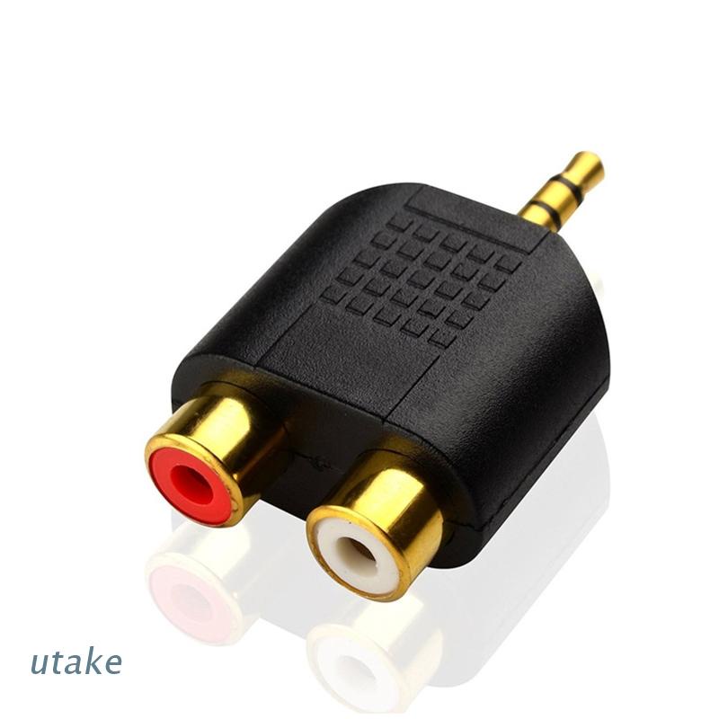 Đầu Nối Chuyển Đổi Cổng 3.5mm Sang Cổng RCA 2RCA Chuyên Dụng