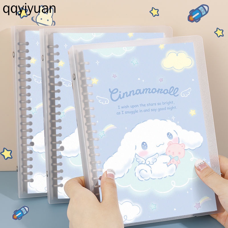 Sổ Tay Bìa Dày Họa Tiết Hoạt Hình Cinnamoroll A5 Đơn Giản Tháo Rời Được Tiện Lợi