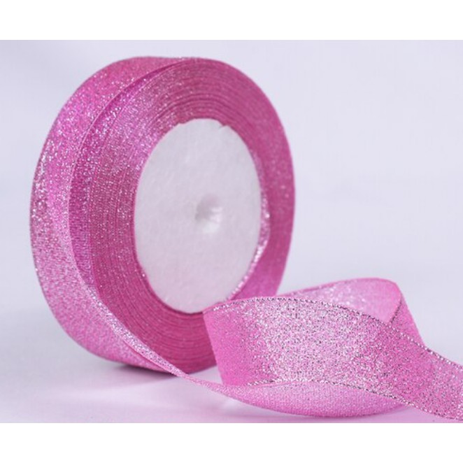 Cuộn ruy băng kim tuyến màu 1-2-4cm dài 22m