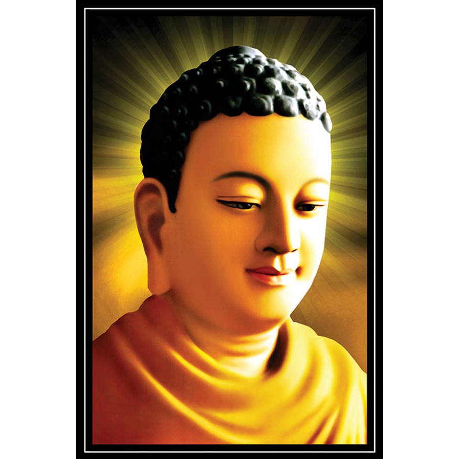 Tranh thêu chân dung Phật Thích Ca LV3295 - kích thước: 43 * 59cm.