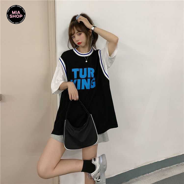 Áo thun tay lỡ MIA, Áo phông nữ form rộng dáng Unisex/Ulzzang, Kiểu bóng rổ mặc lẻ cặp nhóm hình TURKING