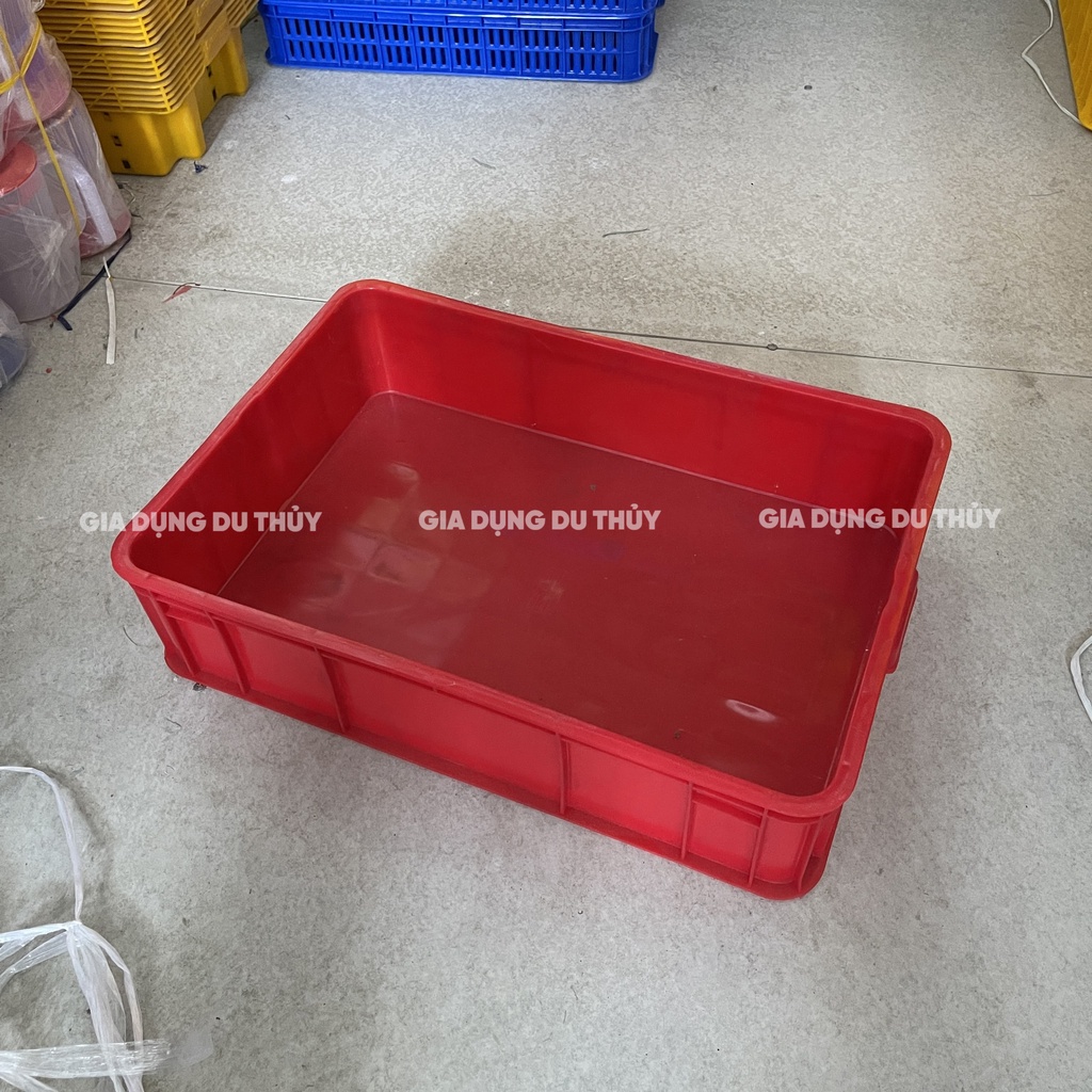 Sóng nhựa bít, rổ nhựa bít, sóng nhựa kín 1t5 kích thước 61cm x 42cm x 15cm, nhựa chính phẩm bền bỉ của gia dụng Du Thủy
