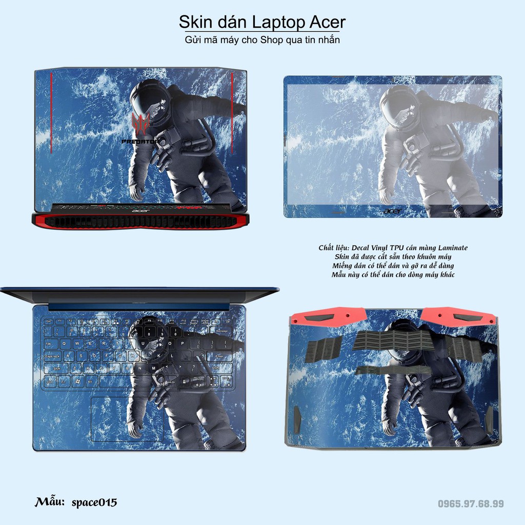 Skin dán Laptop Acer in hình không gian nhiều mẫu 3 (inbox mã máy cho Shop)